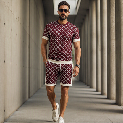 Men's Casual Top & Shorts 2-Piece Set