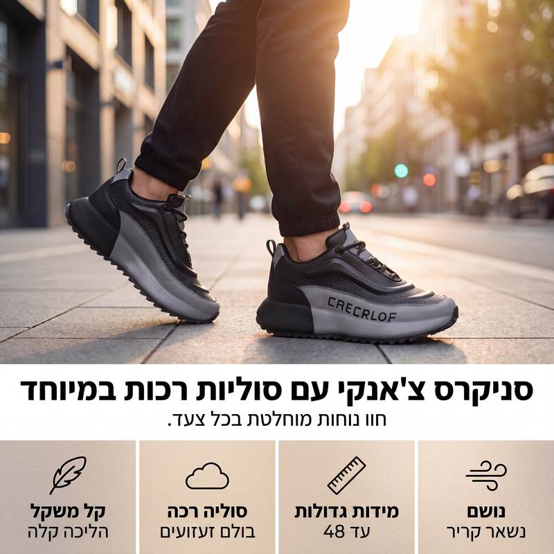 נעלי סניקרס אופנתיות לגברים עם סולייה עבה
