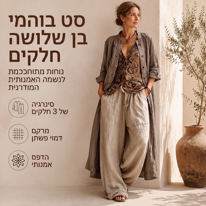 סט 3 חלקים בסגנון קליל