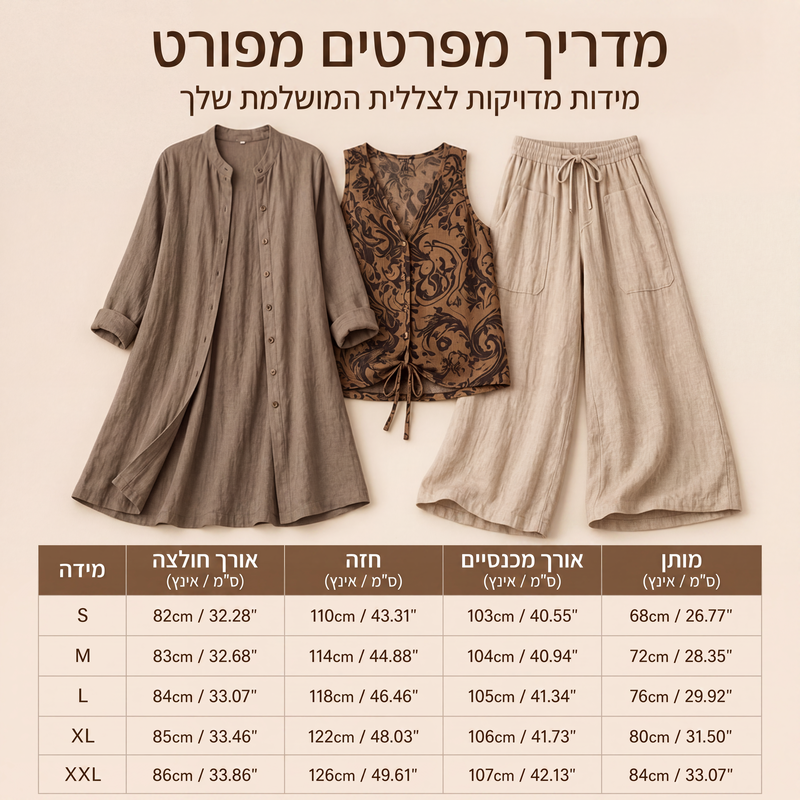 סט 3 חלקים בסגנון קליל