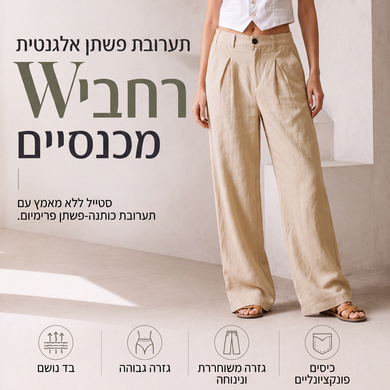 מכנסי רחב נשימים לקיץ לנשים
