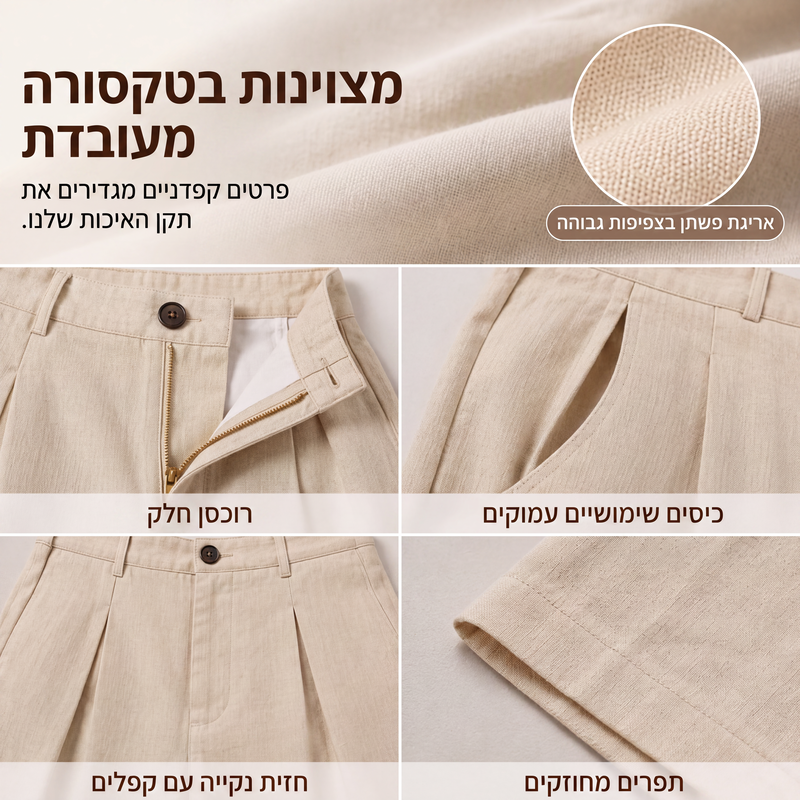 מכנסי רחב נשימים לקיץ לנשים