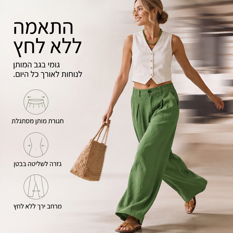 מכנסי רחב נשימים לקיץ לנשים