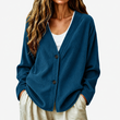 Women's V-Neck Corduroy Knit Cardigan