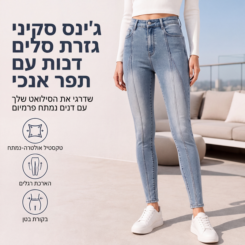 ג'ינסים סקיני מצרים לנשים במידה גבוהה