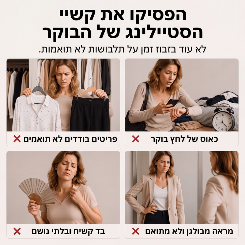 סט שני חלקים לנשים: חולצת שרוולים ארוכים מפוספסת ומכנסיים