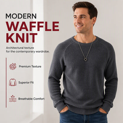 Men's Modern Waffle Knit Sweater