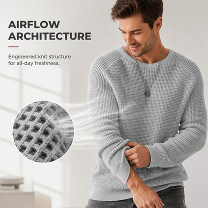 Men's Modern Waffle Knit Sweater