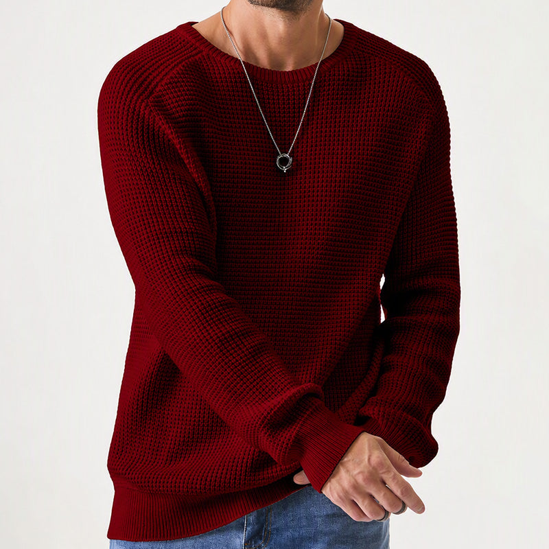 Men's Modern Waffle Knit Sweater