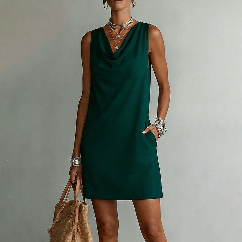 👗✨ שמלה צווארון אלגנטית בגזרה צרה 🌟💋