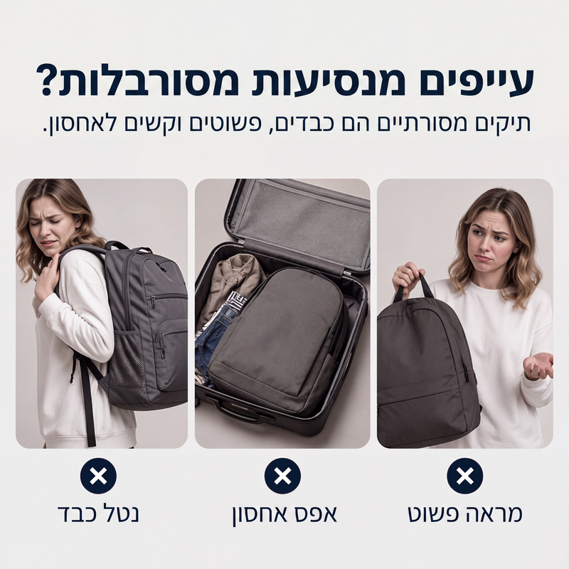 תיק גב וינטג' לנשים עם שרוך מתקפל
