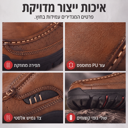 👞 נוחות יומיומית ללא מאמץ | נעלי סליפ-און קז'ואליות לגברים - 50% הנחה
