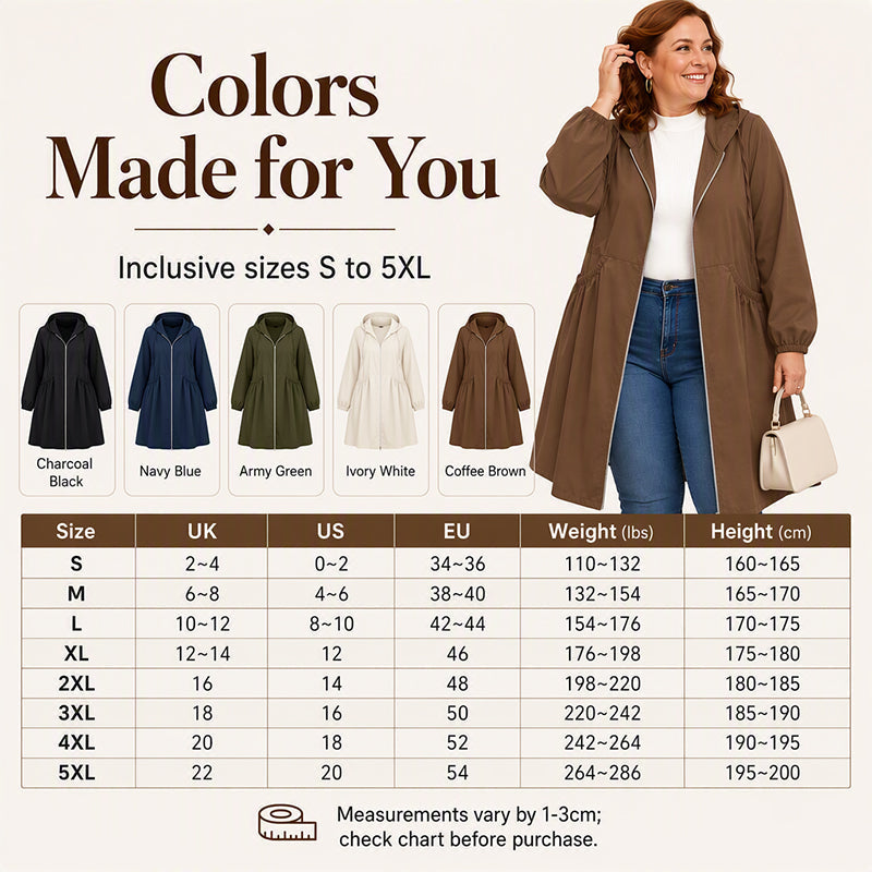 Women's Casual Loose Mid-Length Hooded Jacket