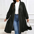 Women's Casual Loose Mid-Length Hooded Jacket
