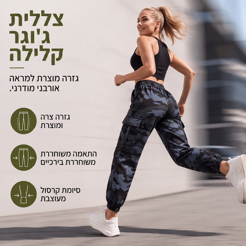 מכנסי קרגו לנשים, ג'וג'רים קלים לחוץ