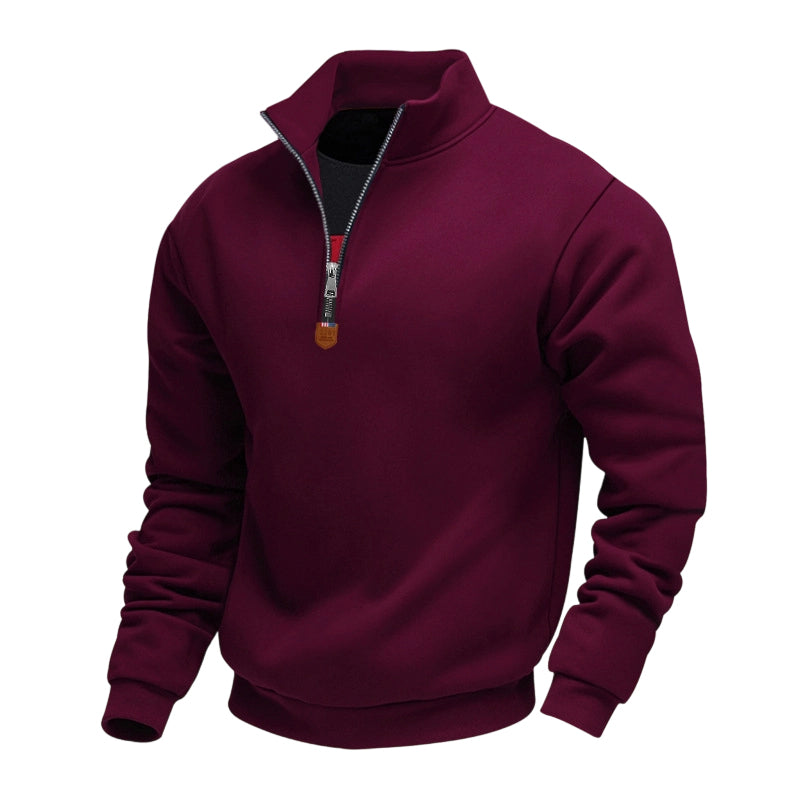 ✨Men's Stand Collar Quarter-Zip Pullover – Smart, Cosy & Effortlessly Versatile
