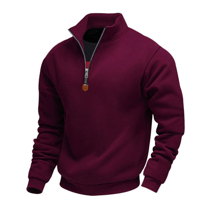✨Men's Stand Collar Quarter-Zip Pullover – Smart, Cosy & Effortlessly Versatile