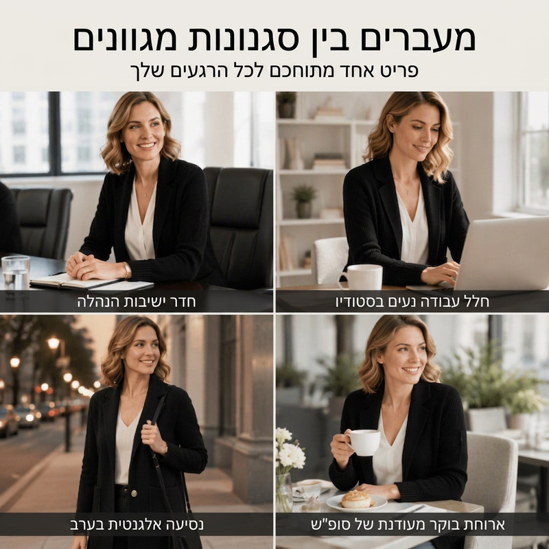 קרדיגן סרוג לנשים עם צווארון