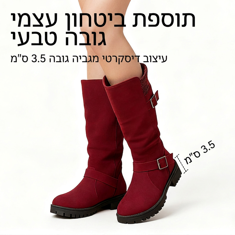 מגפיים רפויים לנשים עד אמצע השוק