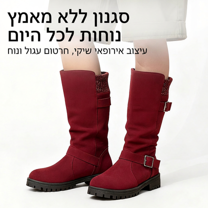 מגפיים רפויים לנשים עד אמצע השוק