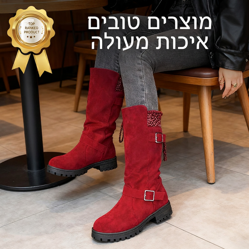 מגפיים רפויים לנשים עד אמצע השוק