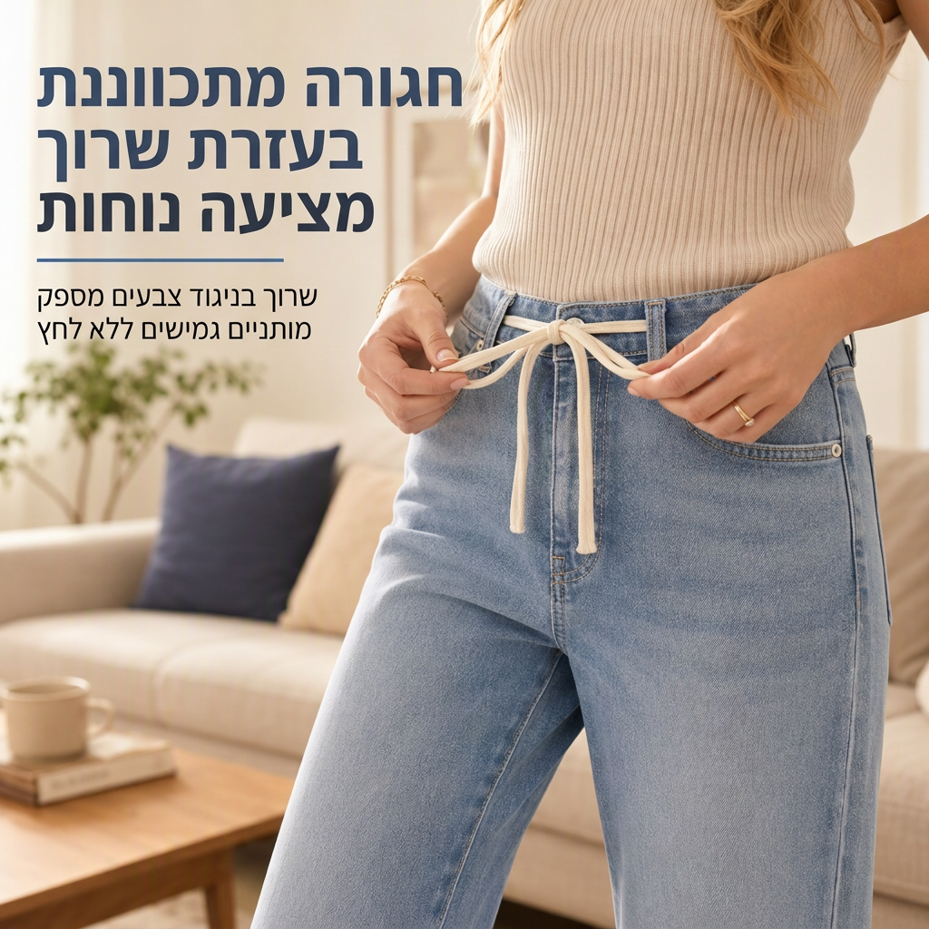 ג'ינס דנים לנשים בגזרה רחבה רופפת וקז'ואלית