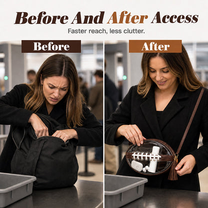 Clear Carry Makeup Bag