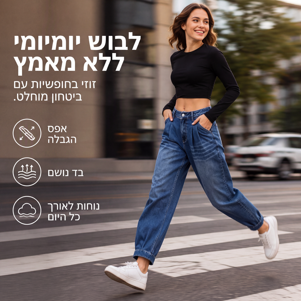 מכנסי ג'ינס הארם נעלי גבוהות לנשים