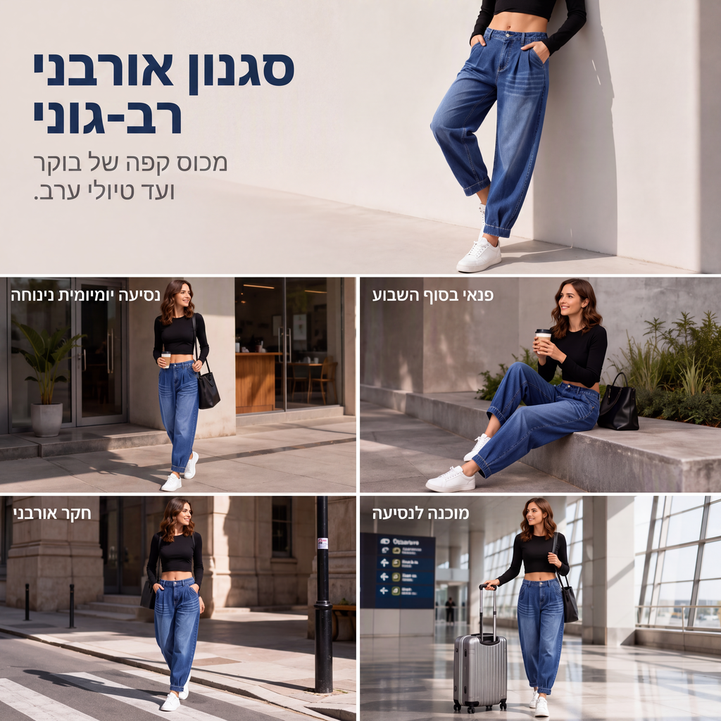 מכנסי ג'ינס הארם נעלי גבוהות לנשים
