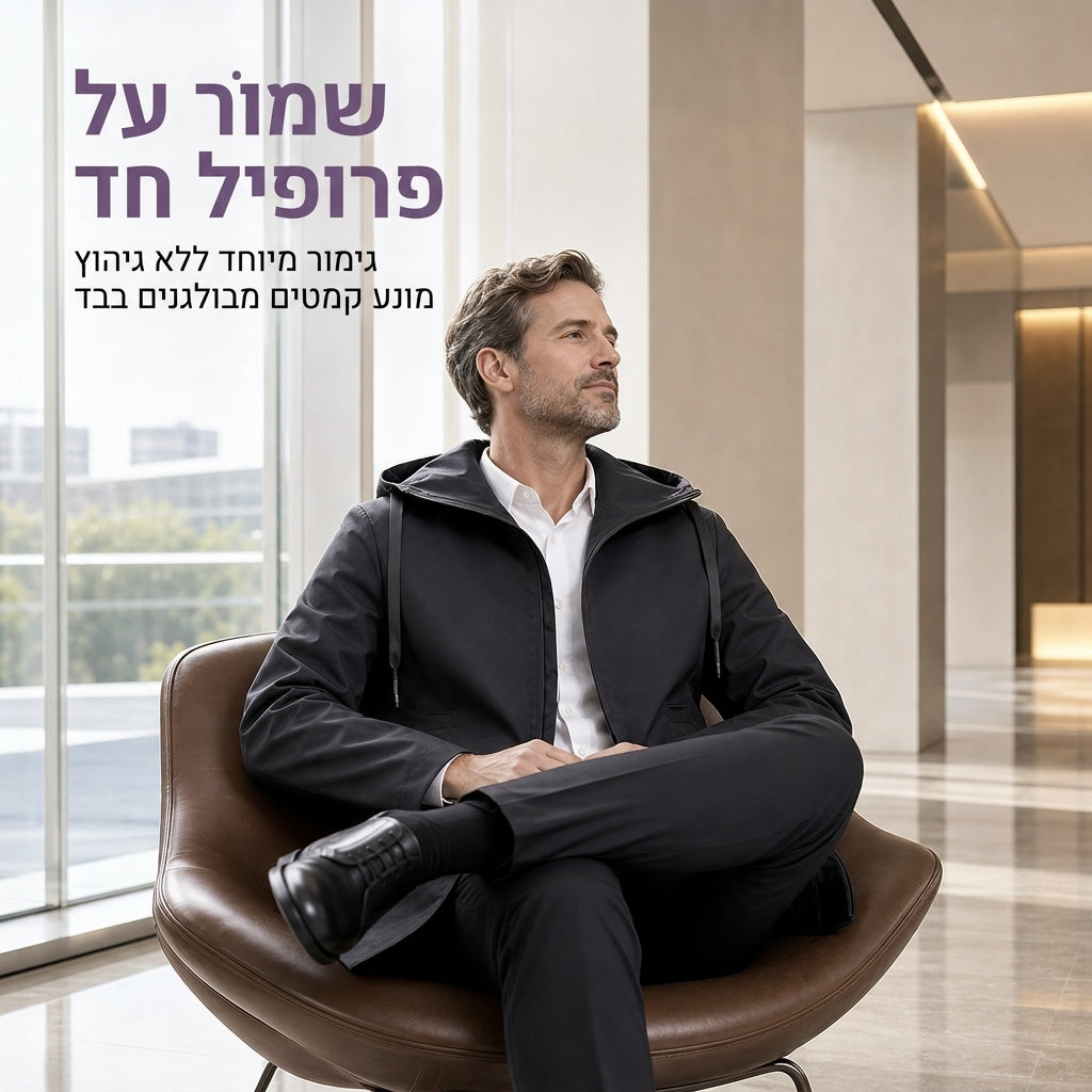 מעיל ווינדברייקר קפוצ'ון לגברים בגזרה דקה