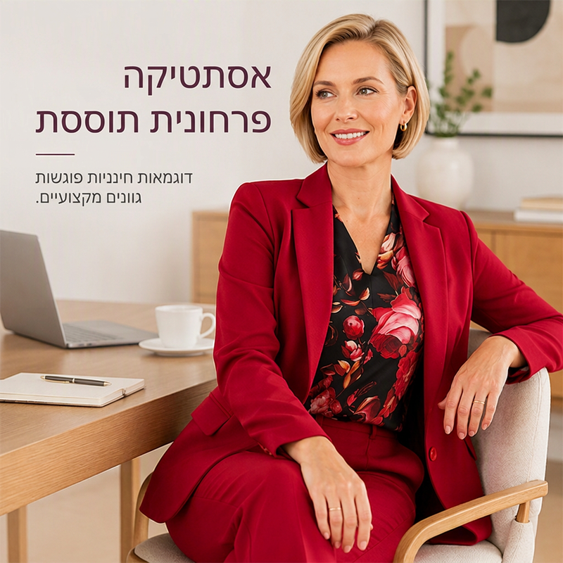 סט חליפות משרדי אלגנטי בן 3 חלקים לנשים