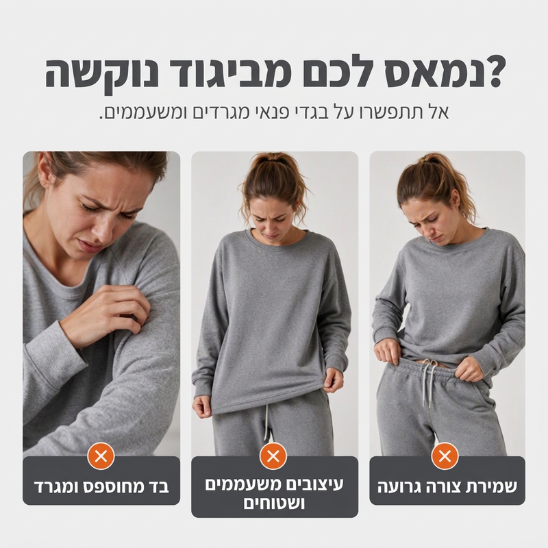 סט שני חלקים לנשים: סווטשירט קז'ואל ומכנסי ספורט