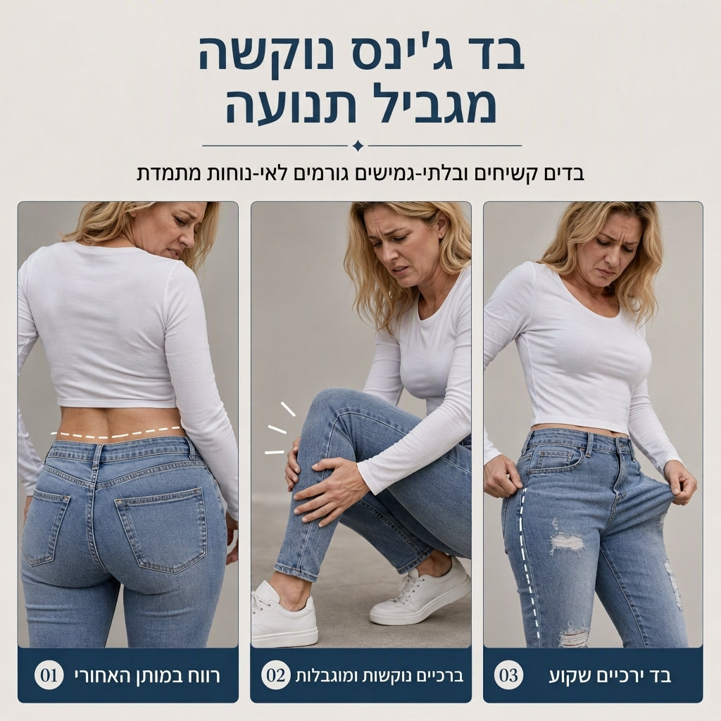👖 סטרץ' מעצב, קצוות מרופטים | ג'ינס סקיני קרועים בגובה גבוה לנשים