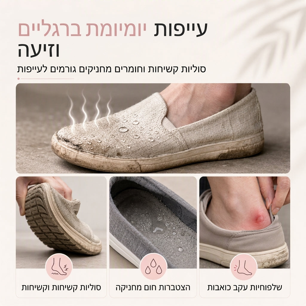 נעלי סליפ און לנשים עם חריטים אווריריים
