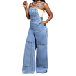 👖 סגנון חלק אחד מחמיא | סרבל ג'ינס לנשים עם גזרה גבוהה ורגליים רחבות ⚡ משלוח חינם
