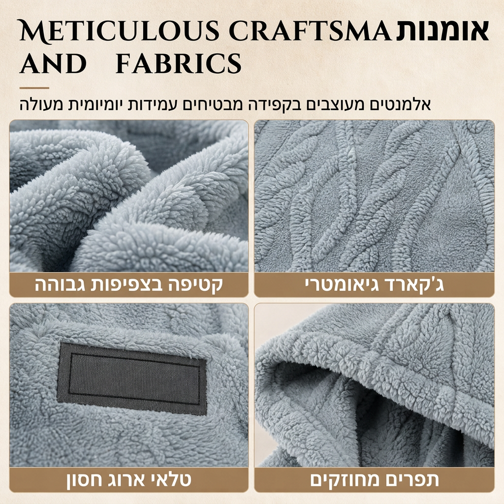 ❄️ נוחות מוכנה לחורף | פובר קפוצ'ון גברים מרופד פליס בעיצוב ג'קארד