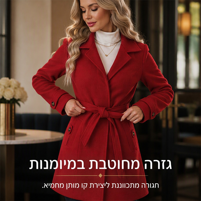 מעיל נשים דק עם כפתור בודד ואלגנטי