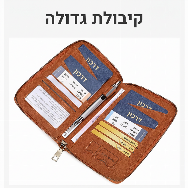 מחזיק דרכונים משפחתי חוסם אותות