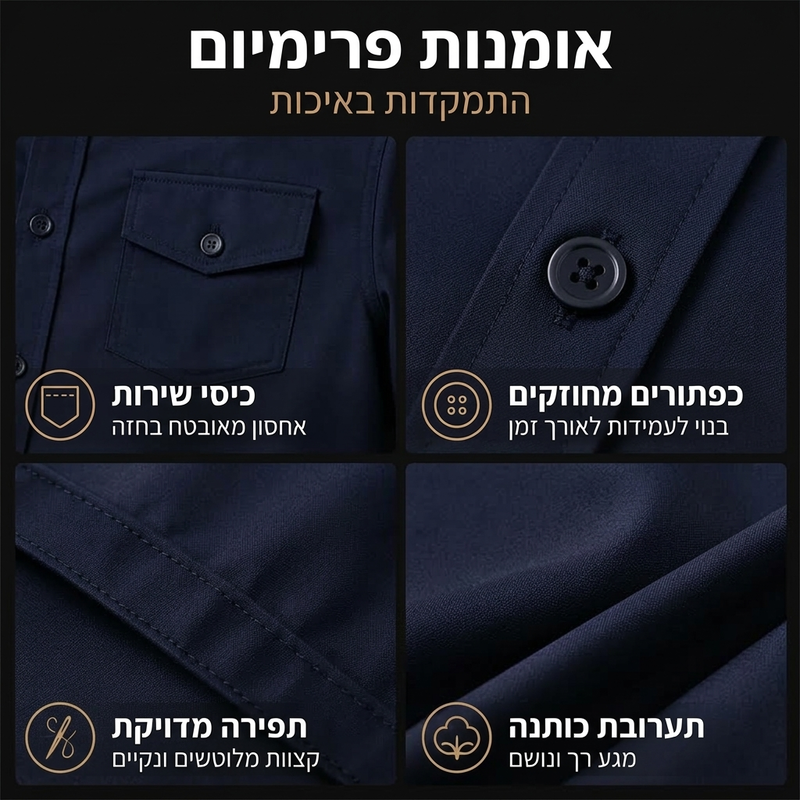סט חולצה ומכנסיים מפוליאסטר לגברים
