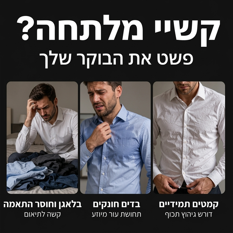 סט חולצה ומכנסיים מפוליאסטר לגברים
