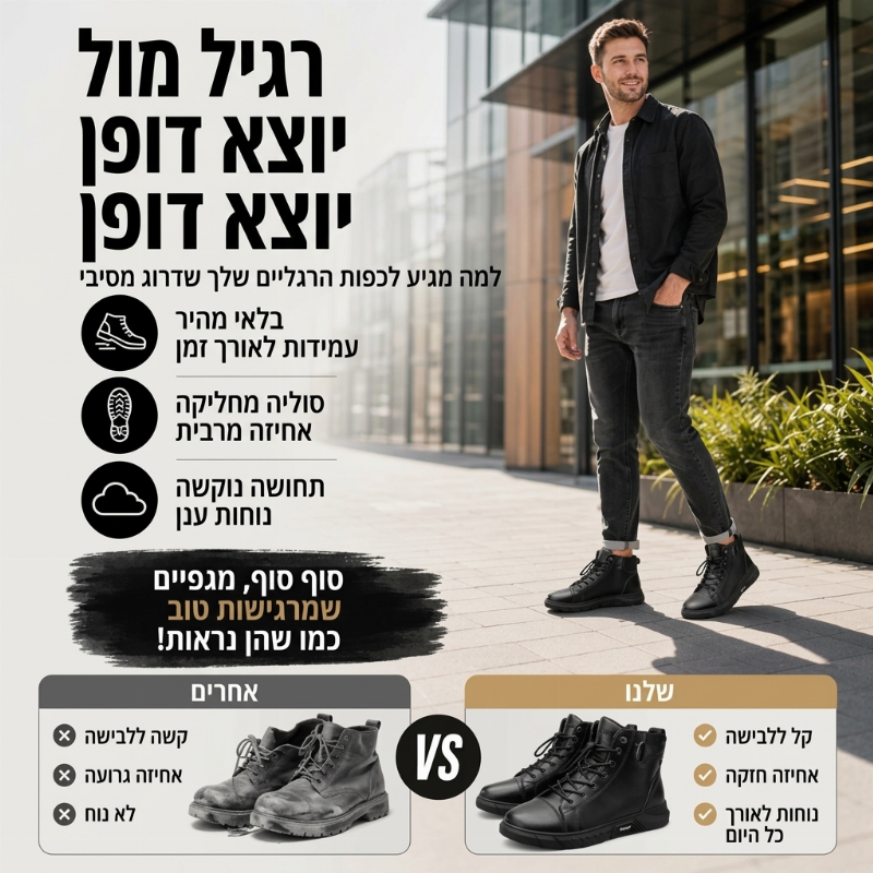 מגפי קרב מעור אמיתי אטומים למים לגברים