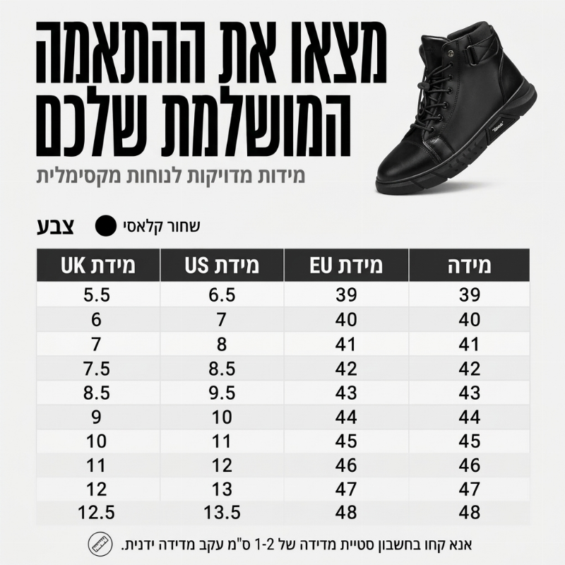 מגפי קרב מעור אמיתי אטומים למים לגברים