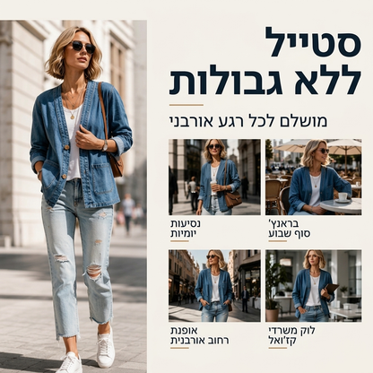 קרדיגן ג'ינס נישה רובע לנשים