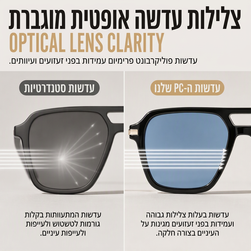 משקפי שמש מסגרת ריבועית בסגנון רטרו וינטג'