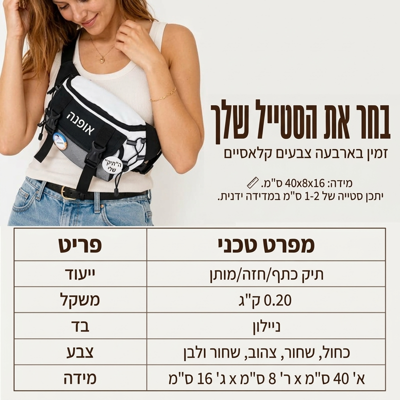 תיק סלינג ספורט אופנתי Unisex