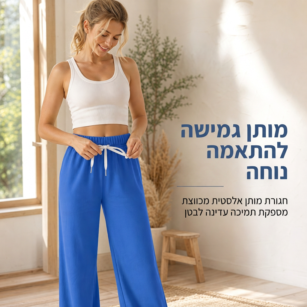 מכנסי ס�weatpants רחמים ונוחות לנשים, בסגנון קז'ואל ובגזרה רחבה