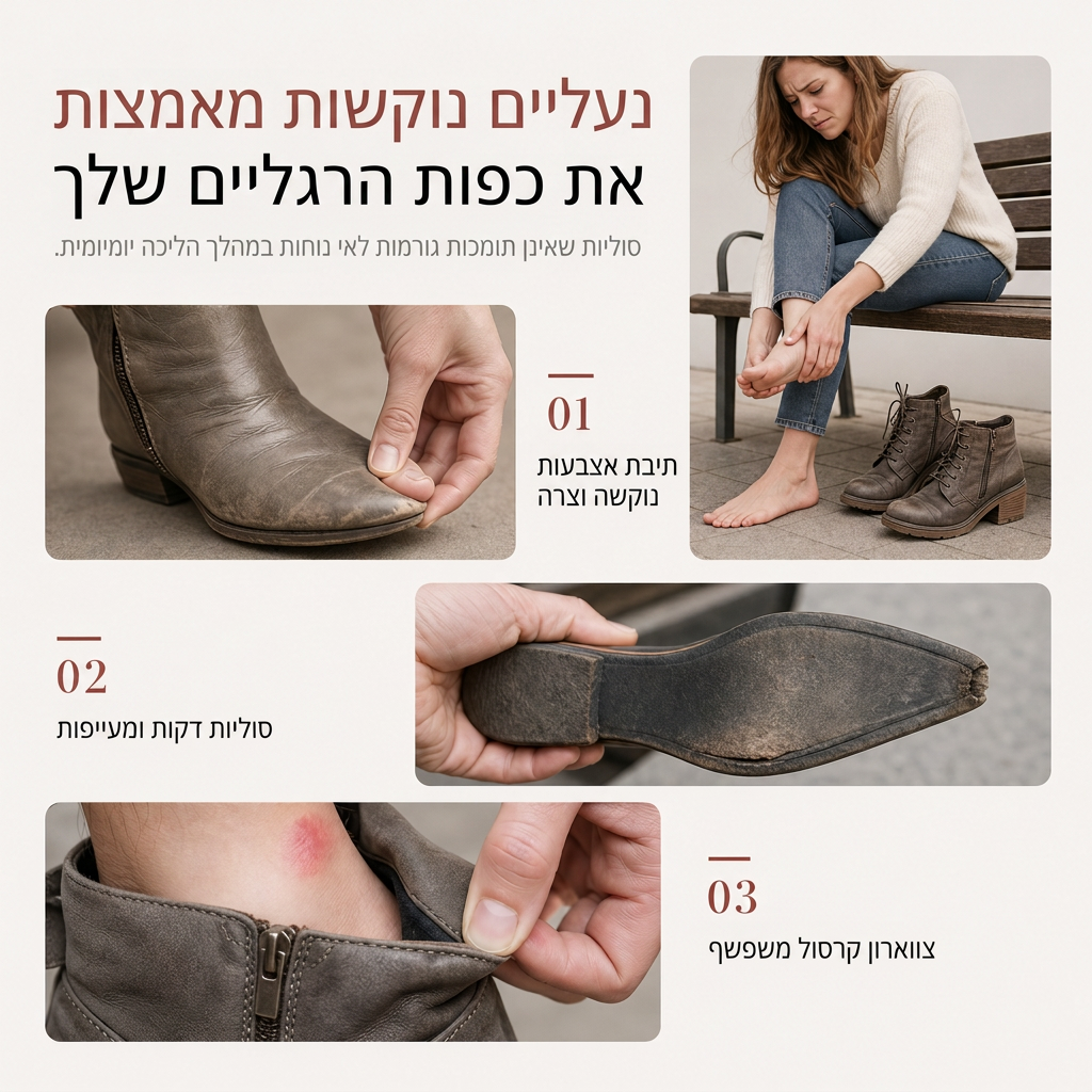 מגפונים אקדמיים מעור זמרה לנשים עם עקב בינוני עבה, אבנט משופע ורוכסן צד