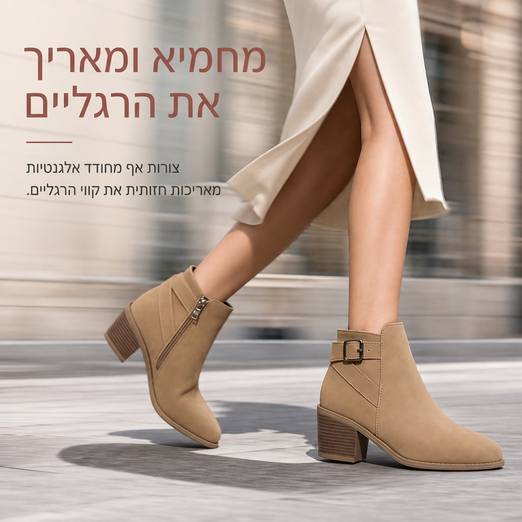 מגפונים אקדמיים מעור זמרה לנשים עם עקב בינוני עבה, אבנט משופע ורוכסן צד