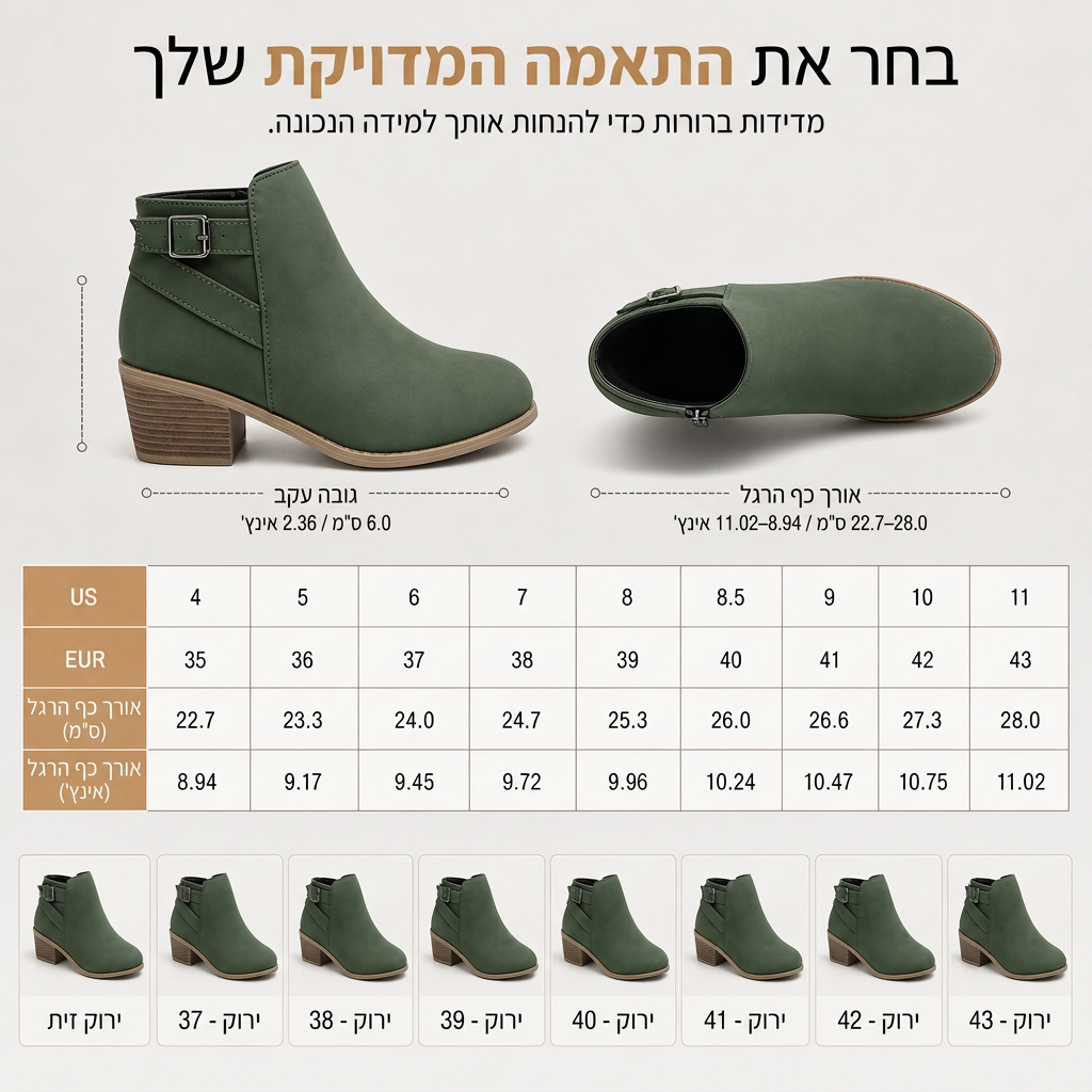 מגפונים אקדמיים מעור זמרה לנשים עם עקב בינוני עבה, אבנט משופע ורוכסן צד