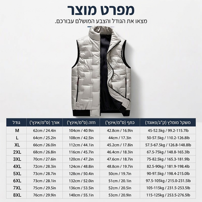 🦺 חום גוף, אחסון ללא שימוש בידיים | אפוד עבודה מרופד מרובה כיסים לגברים